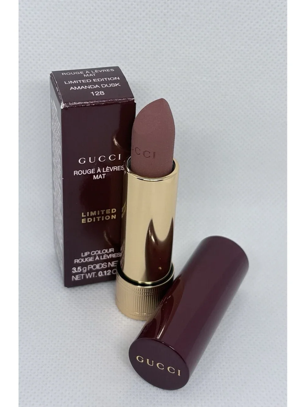 Gucci Rouge à Lèvres Mat NEW 128 Amanda Dusk Matte Lipstick Limited Edition NEW